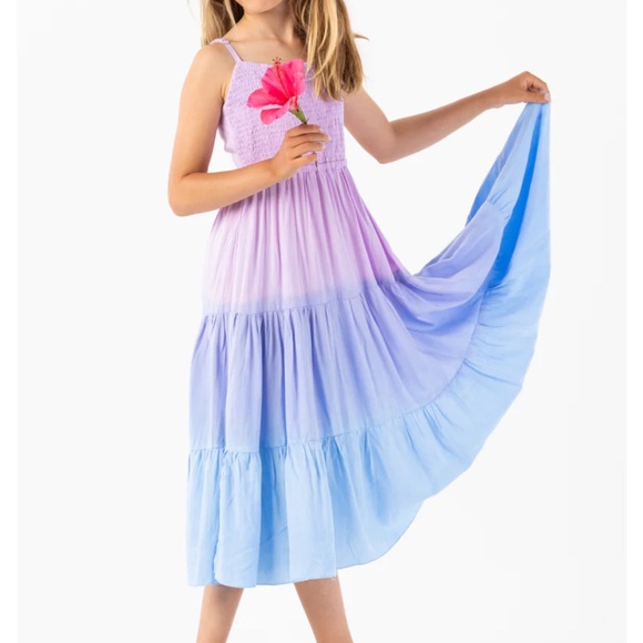 Tiare Hawaii - Kids Avisa Dress Blueberry Ombré 8-10 - Picture 3 of 7